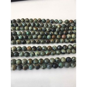 Afrikansk turkis, facet 12 mm, 1/1 streng